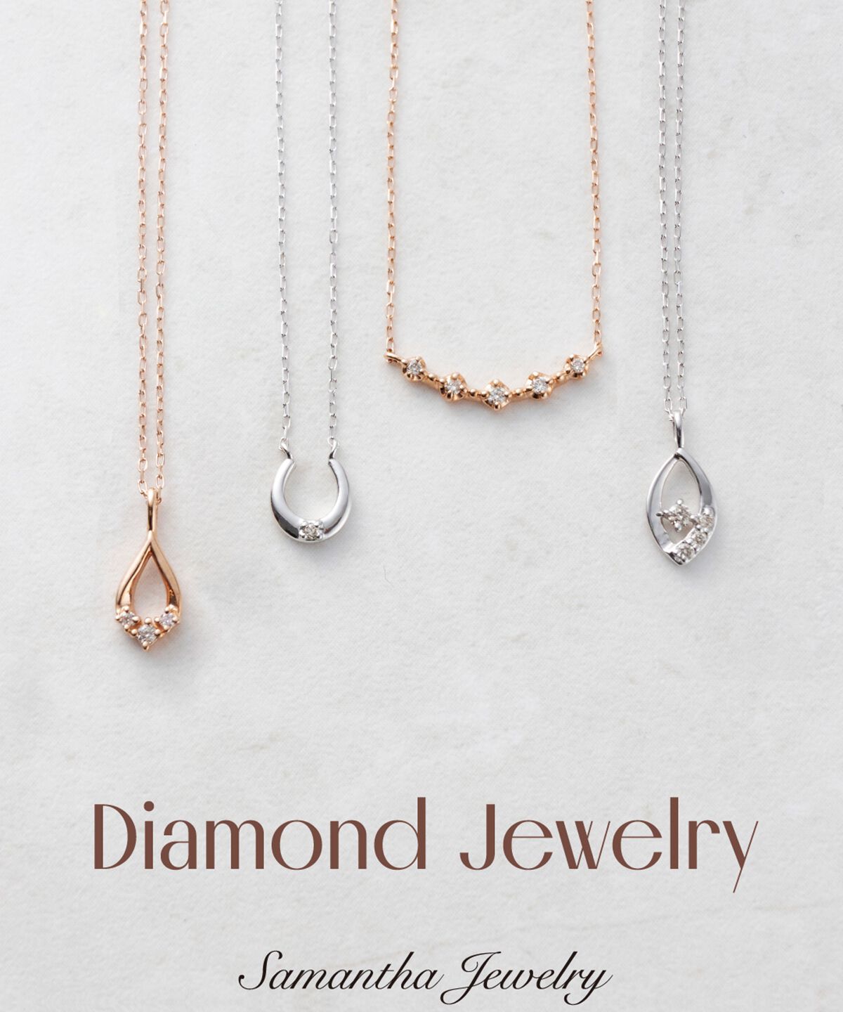 newme by Samantha Thavasa「K10 WG ダイヤモンド　ドロップネックレス」|ネックレス|