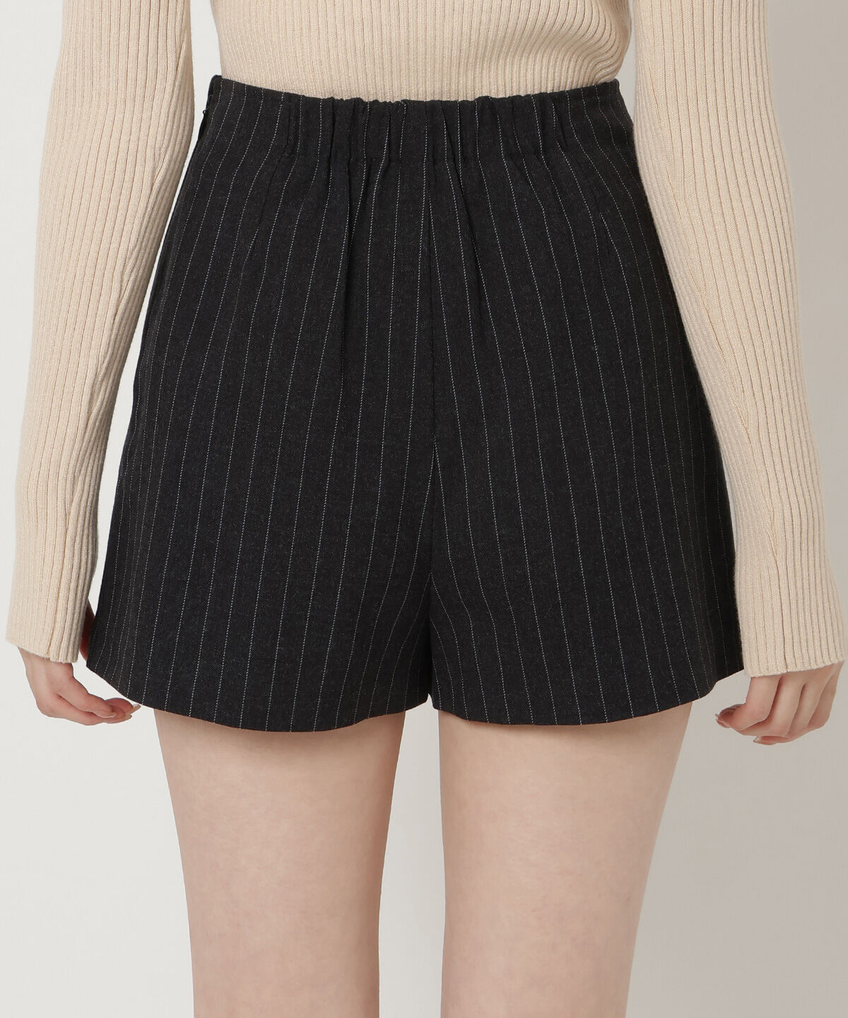REDYAZEL「ストライプラップミニスカパン」|台形|
