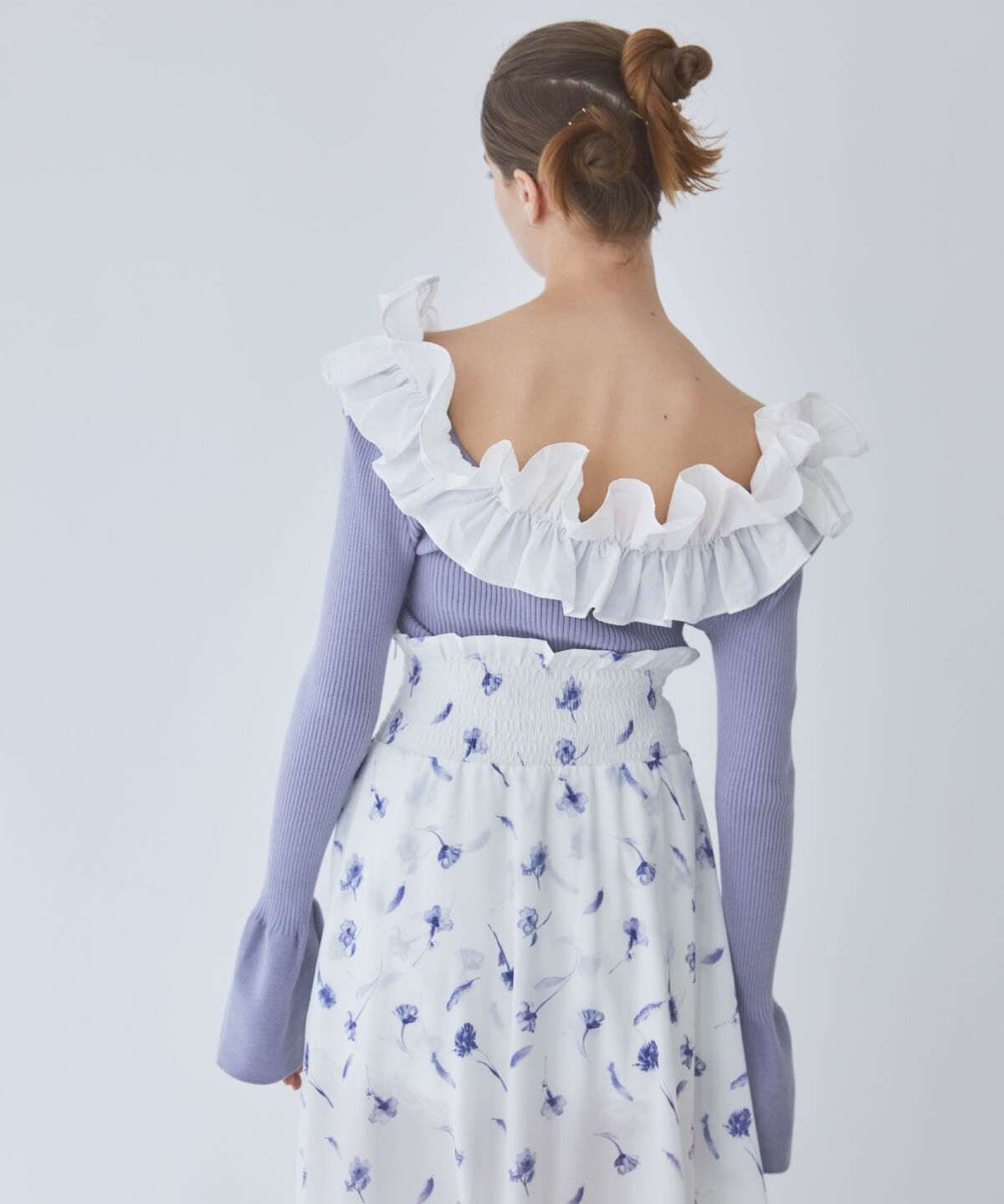 REDYAZEL「フリルドッキングリブニット」|ニット・セーター|