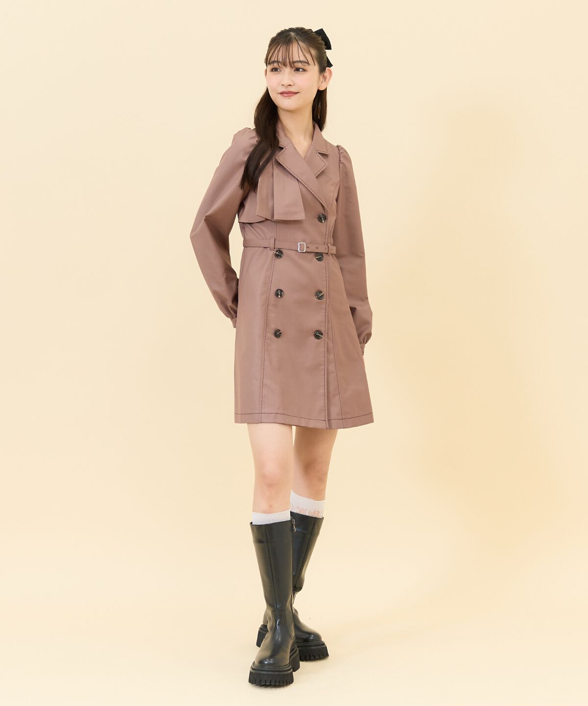 REDYAZEL「ダブルボタンジャケットミニワンピース」|ワンピース|