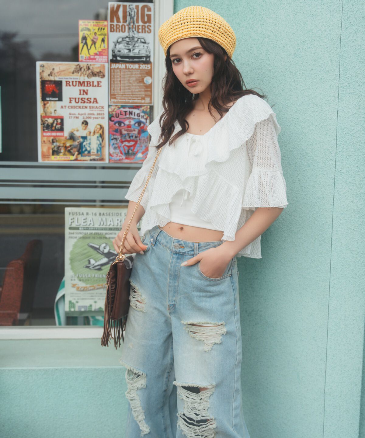 REDYAZEL「ハードダメージデニムパンツ」|デニム|