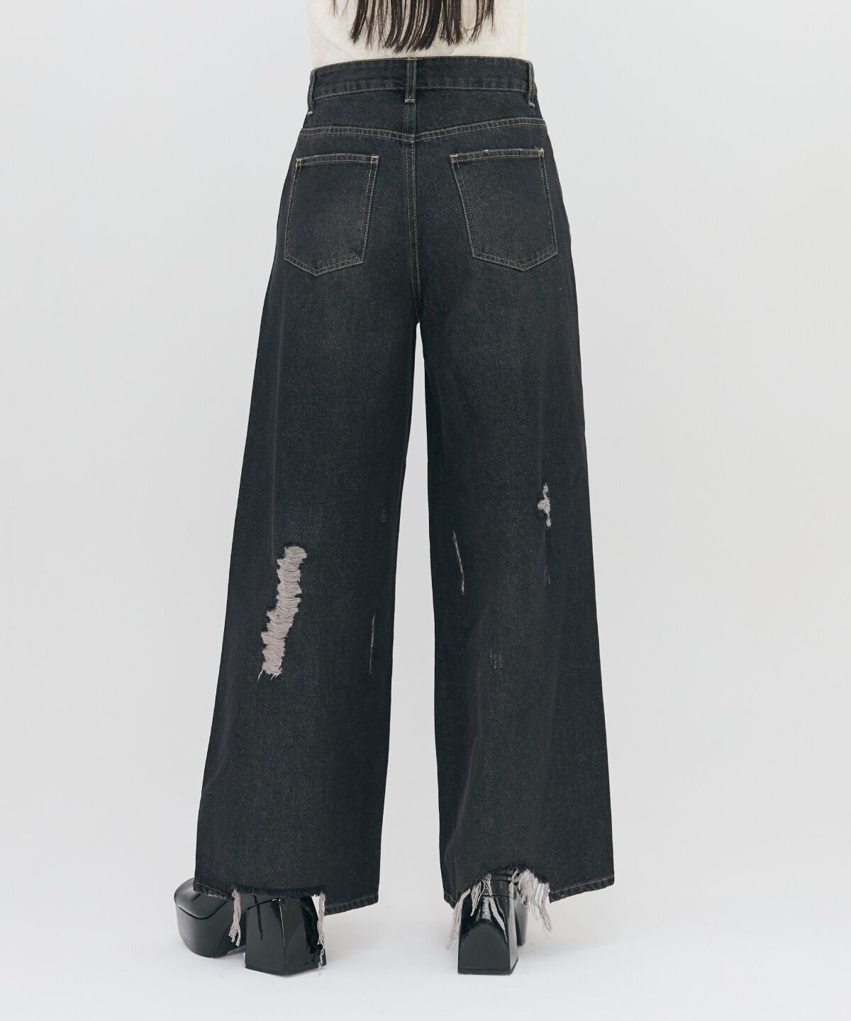 REDYAZEL「ハードダメージデニムパンツ」|デニム|