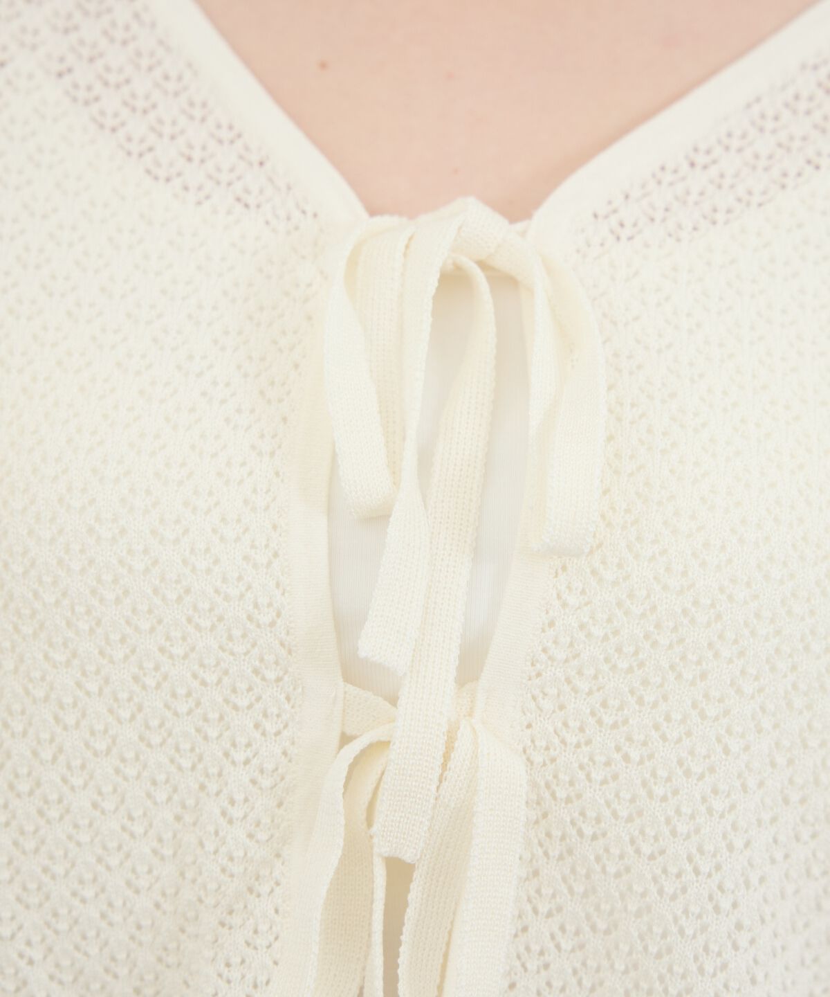 REDYAZEL「クロシェライクWリボンカーディガン」|カーディガン|