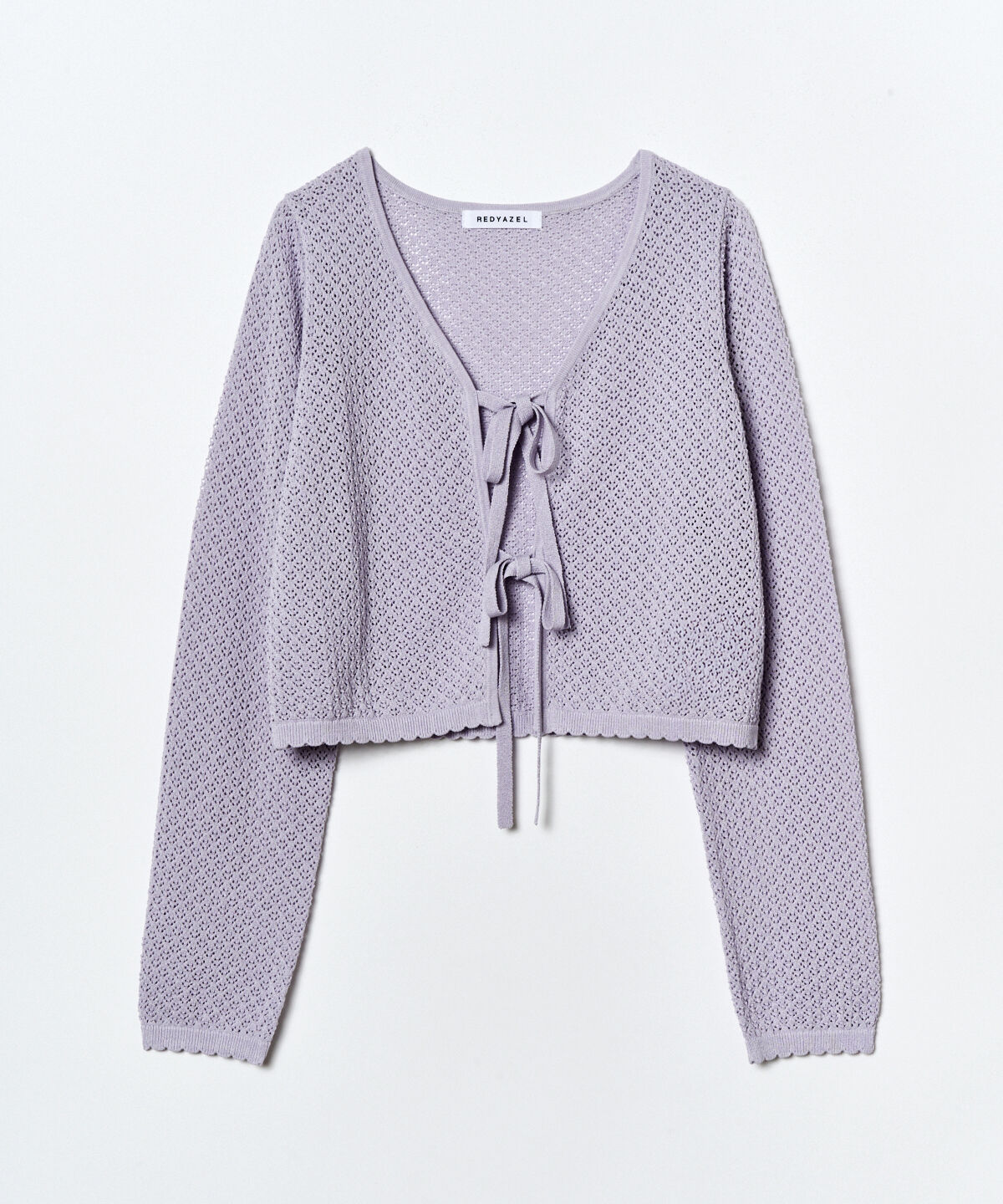 REDYAZEL「クロシェライクWリボンカーディガン」|カーディガン|