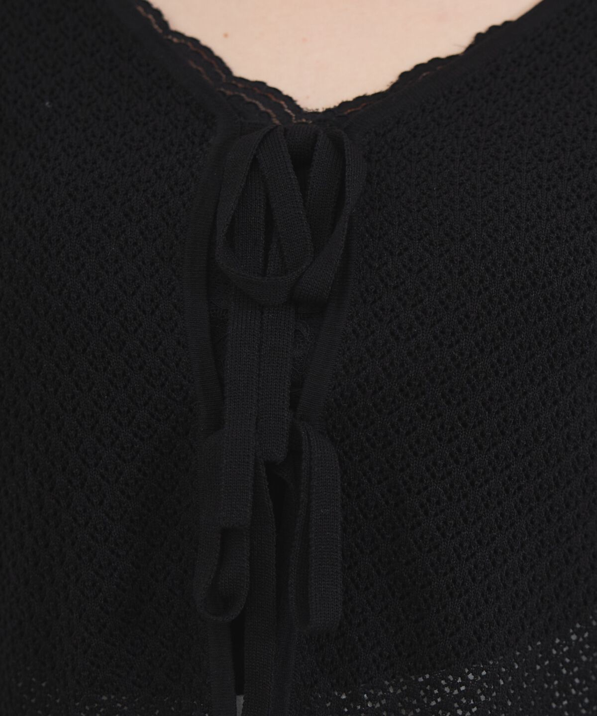 REDYAZEL「クロシェライクWリボンカーディガン」|カーディガン|