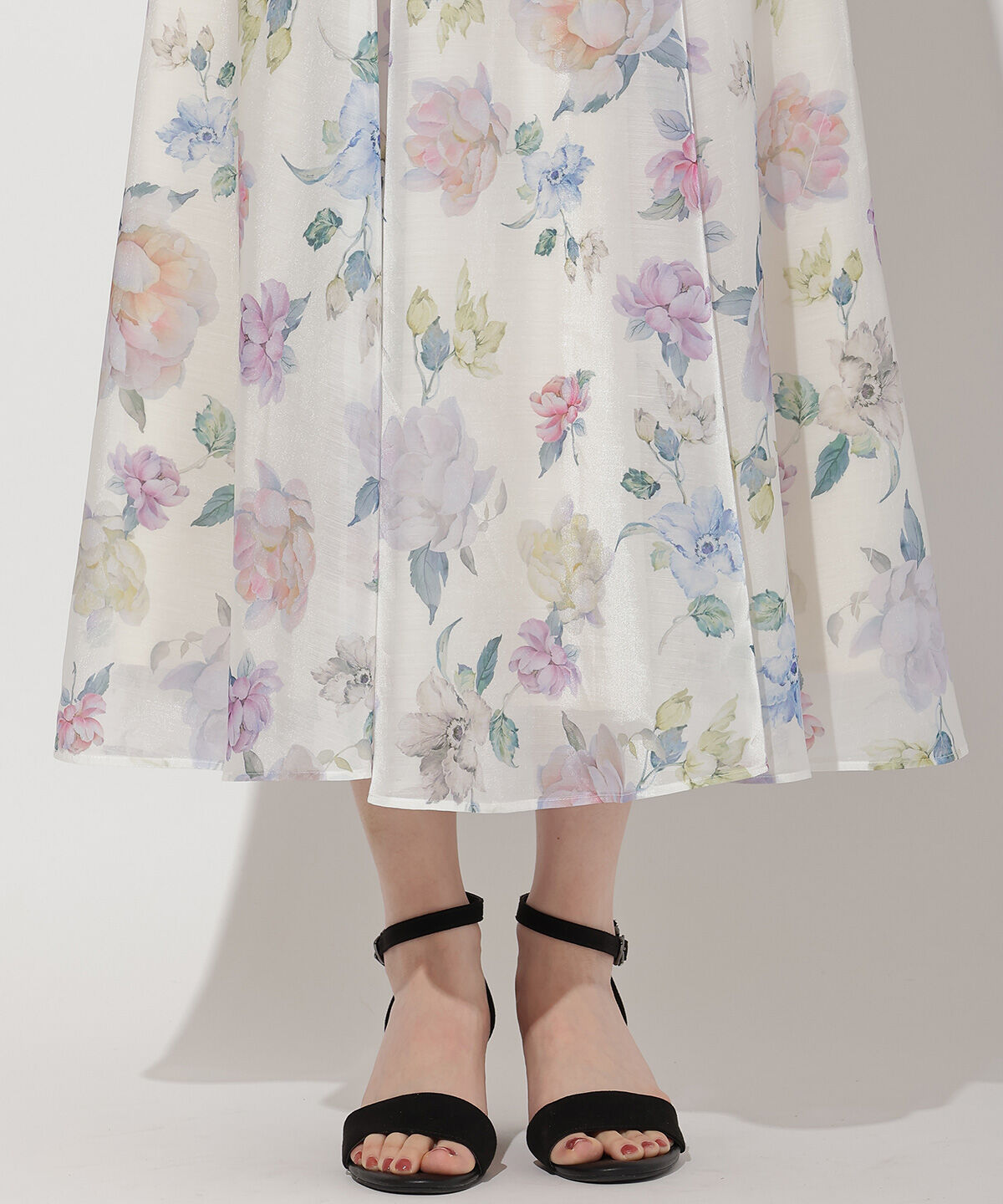 WILLSELECTION「マルチフラワーフレアスカート」|フレア|