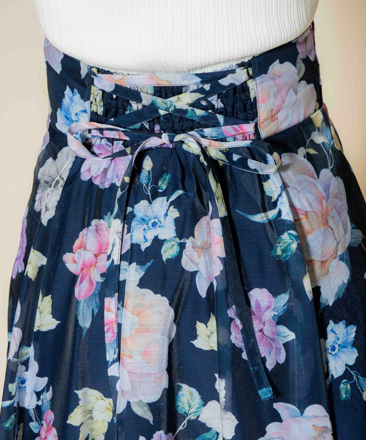 WILLSELECTION「マルチフラワーフレアスカート」|フレア|