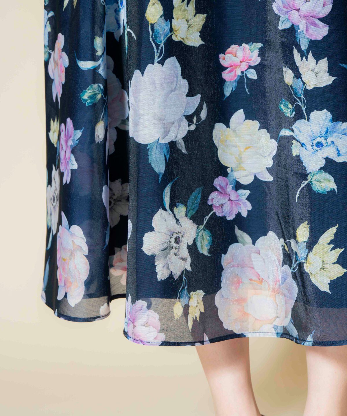 WILLSELECTION「マルチフラワーフレアスカート」|フレア|