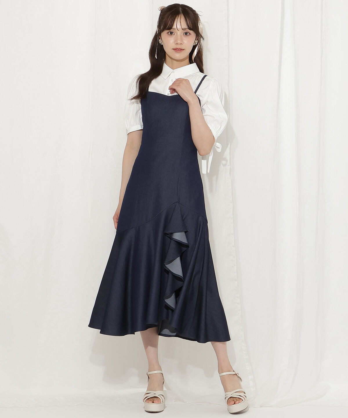 WILLSELECTION「クロップドブラウス＋キャミワンピースセット」|ワンピース|