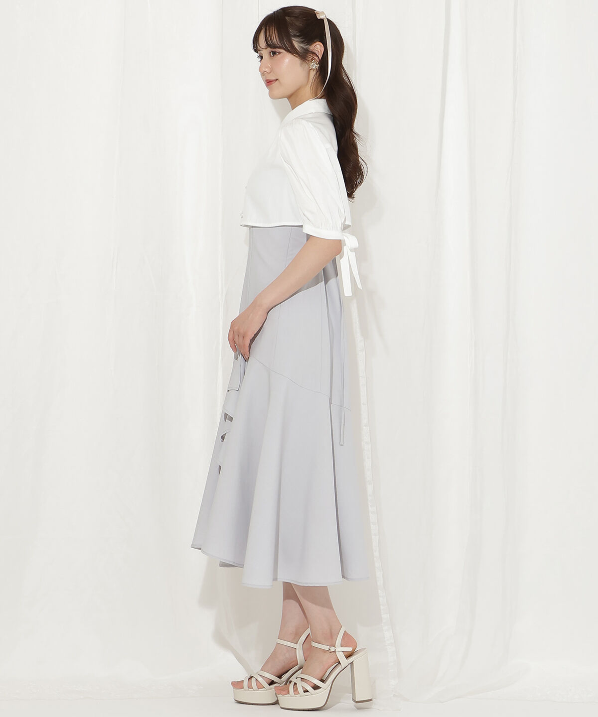 WILLSELECTION「クロップドブラウス＋キャミワンピースセット」|ワンピース|