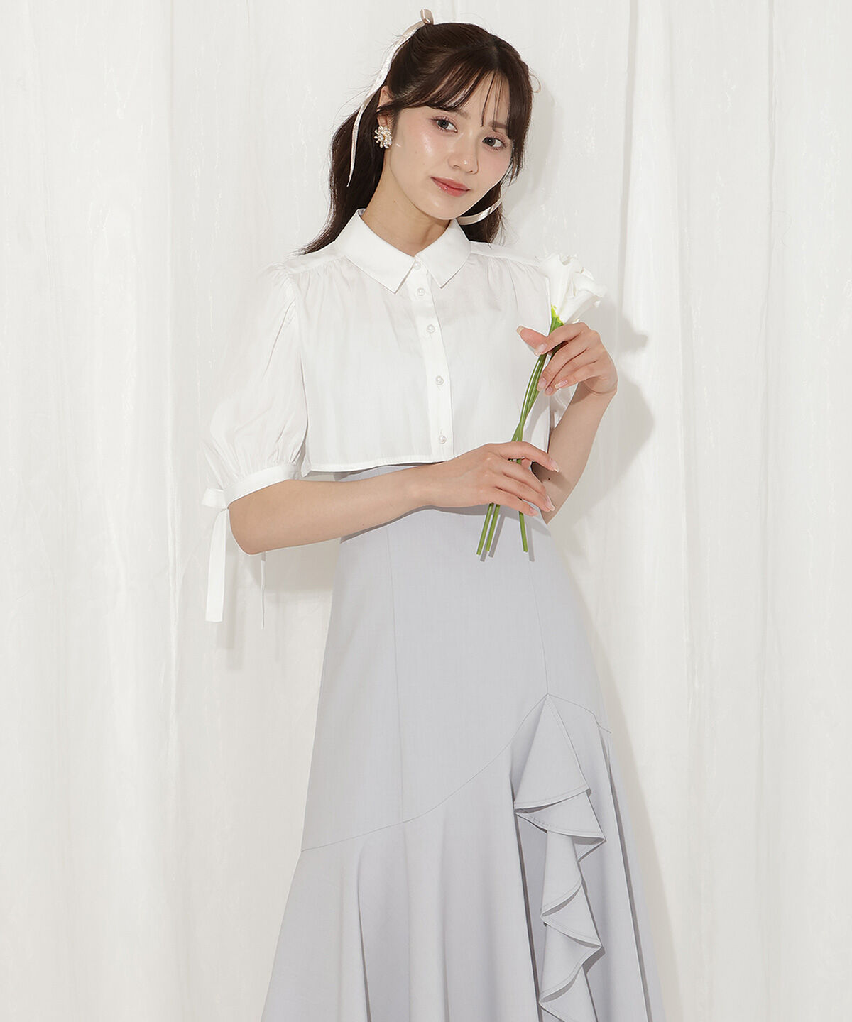 WILLSELECTION「クロップドブラウス＋キャミワンピースセット」|ワンピース|