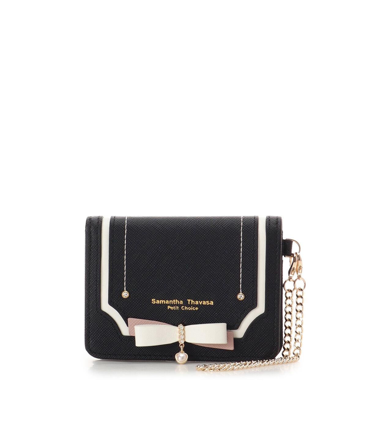 Samantha Thavasa Petit Choice「バイカラーリボン パスケース」|定期入れ|