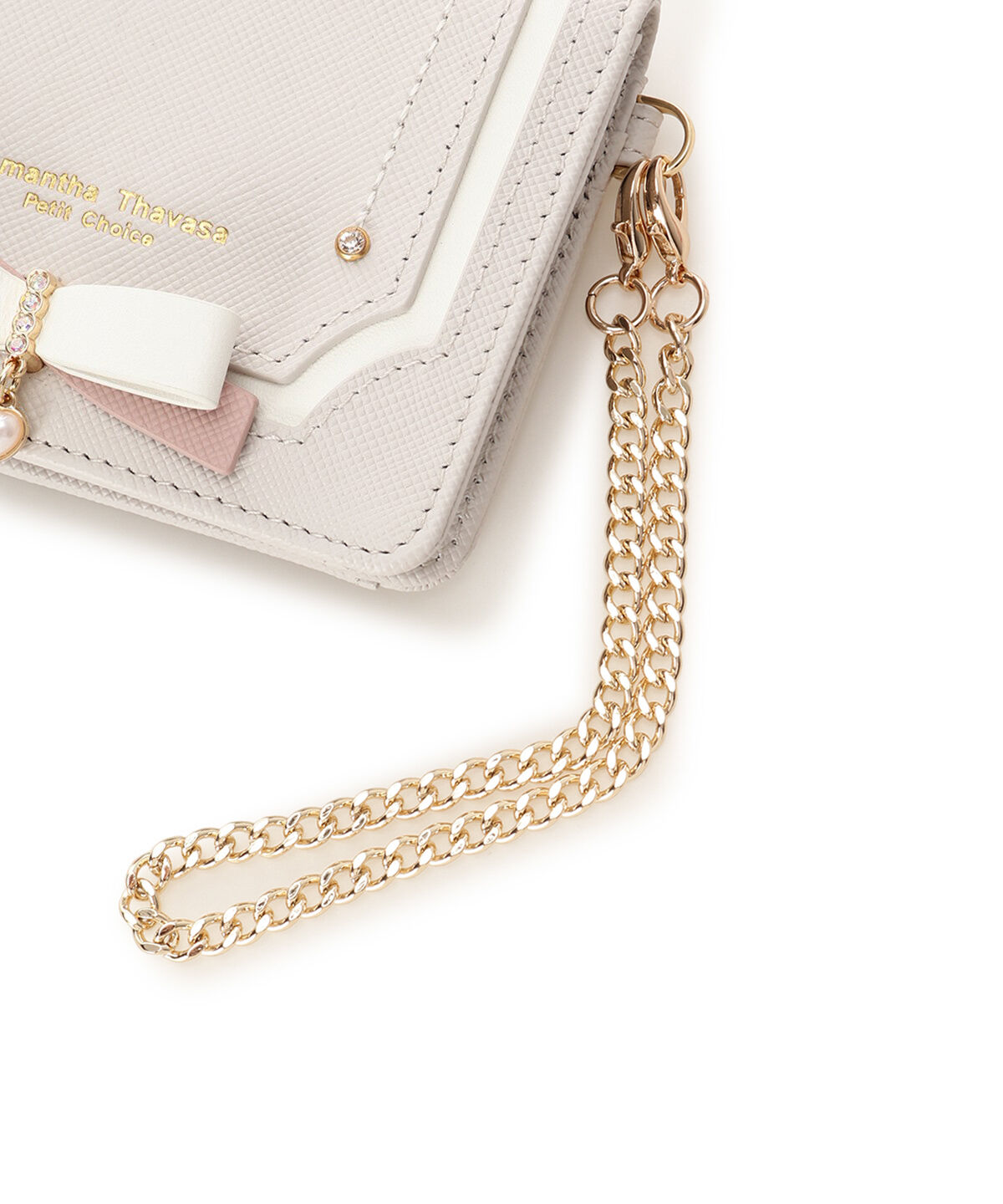 Samantha Thavasa Petit Choice「バイカラーリボン パスケース」|定期入れ|