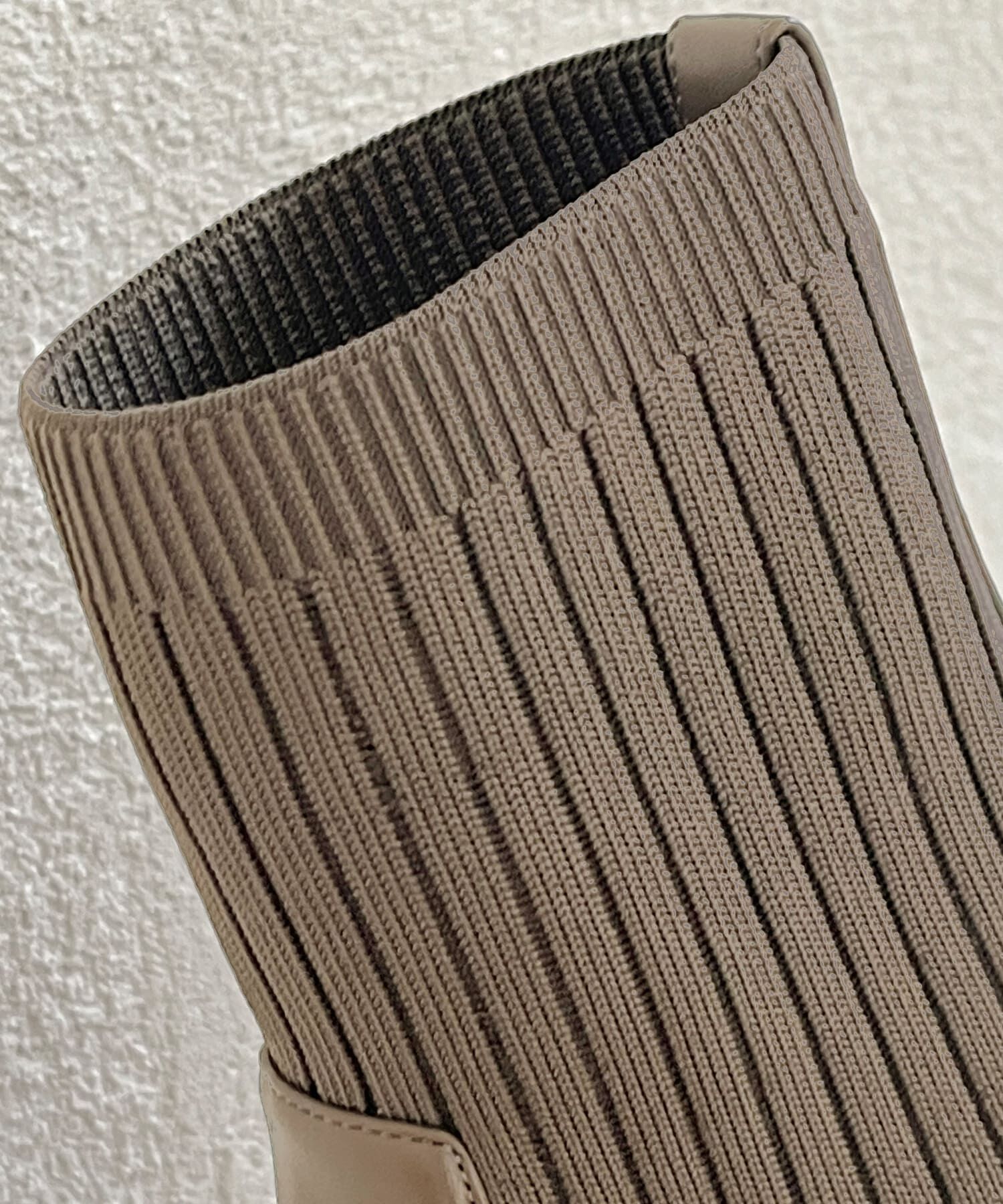 ORiental TRaffic「【 美脚 】スクエアトゥ ニット ヒール ブーツ /31403  足首柔らか ヒール6cm」|ショートブーツ|