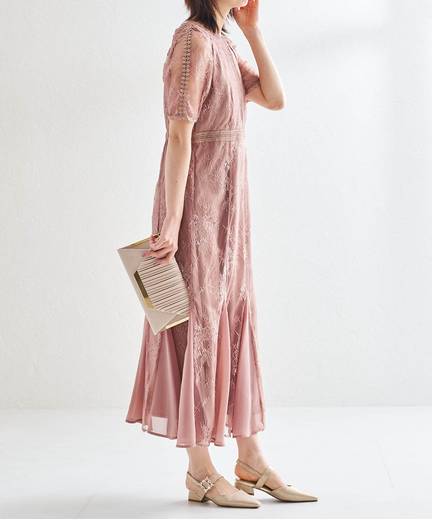 ORiental TRaffic「【オケージョン】●2025春夏新作●ビジューバックストラップローヒールパンプス/MOR111」|パンプス|