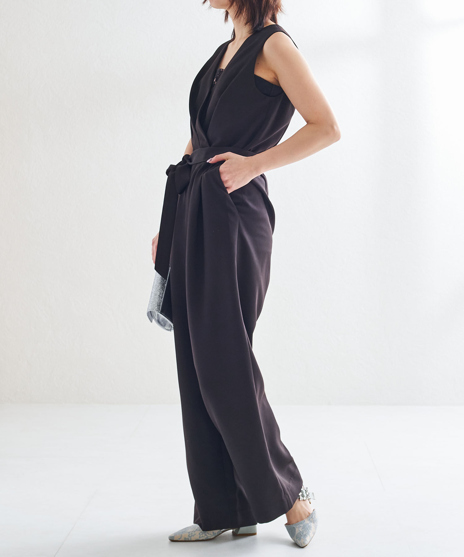 ORiental TRaffic「【オケージョン】●2025春夏新作●ビジューバックストラップローヒールパンプス/MOR111」|パンプス|