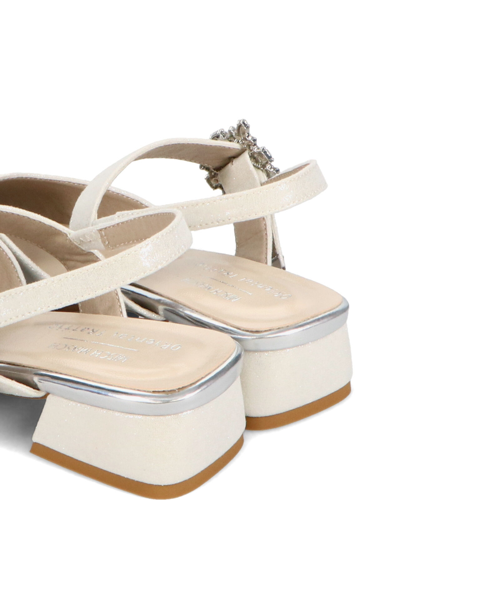 ORiental TRaffic「【オケージョン】●2025春夏新作●ビジューバックストラップローヒールパンプス/MOR111」|パンプス|