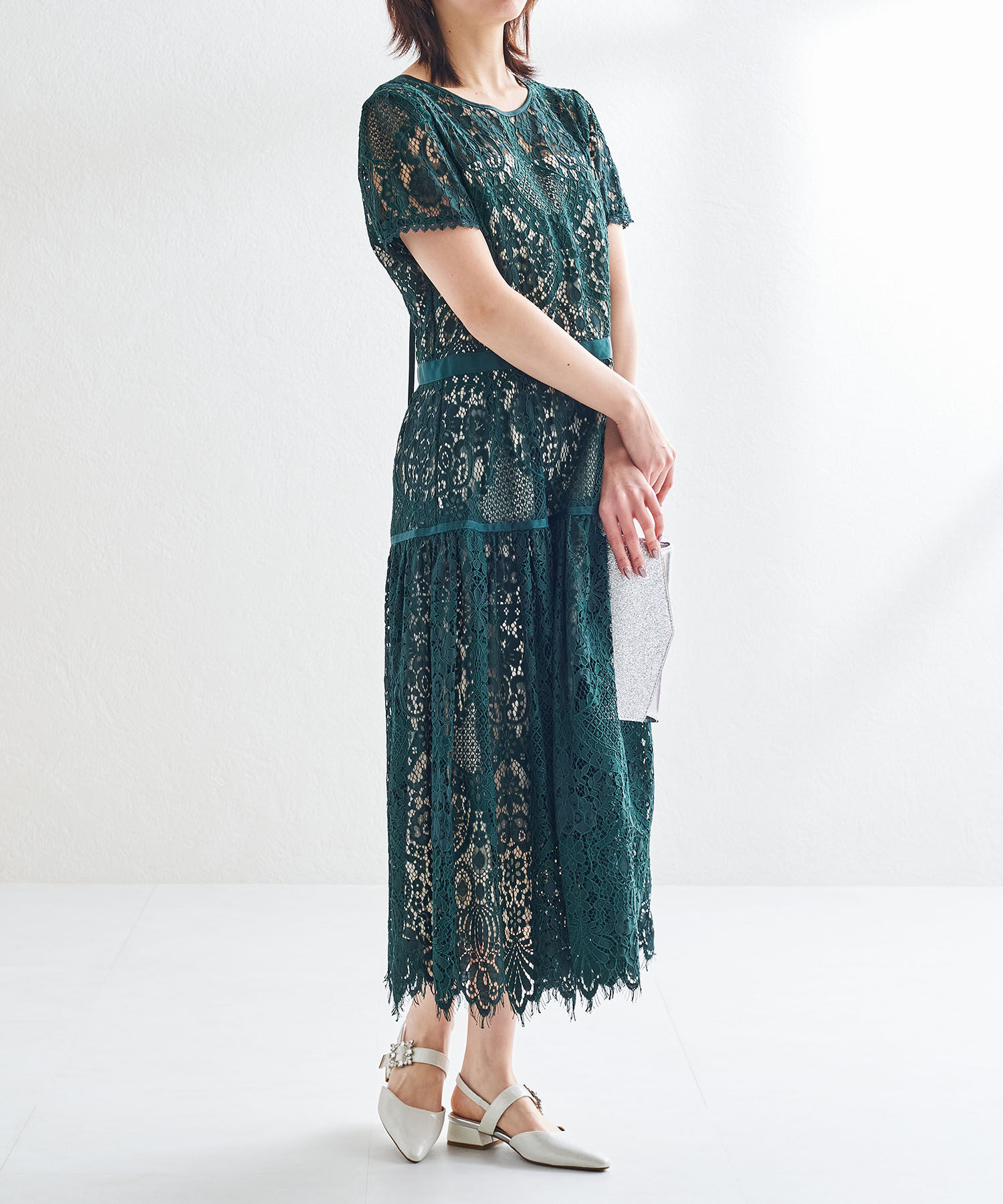 ORiental TRaffic「【オケージョン】●2025春夏新作●ビジューバックストラップローヒールパンプス/MOR111」|パンプス|