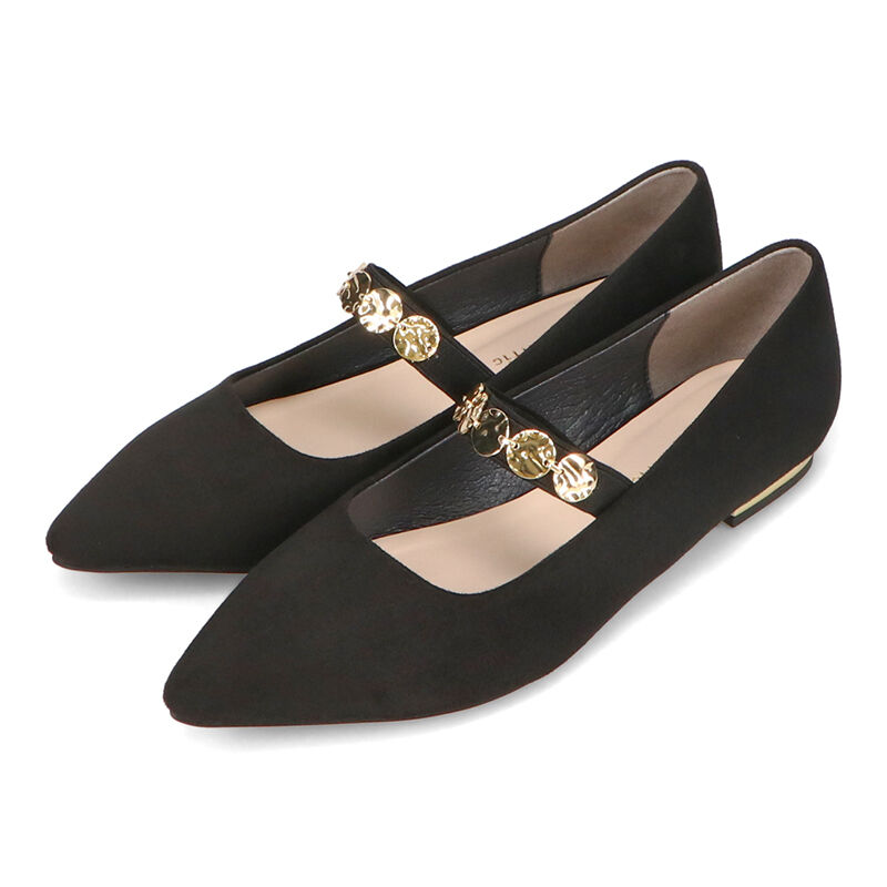 ORiental TRaffic「●2025秋冬新作●コインモチーフ ストラップパンプス /51308 ヒール1.8ｃｍ フラット」|パンプス|