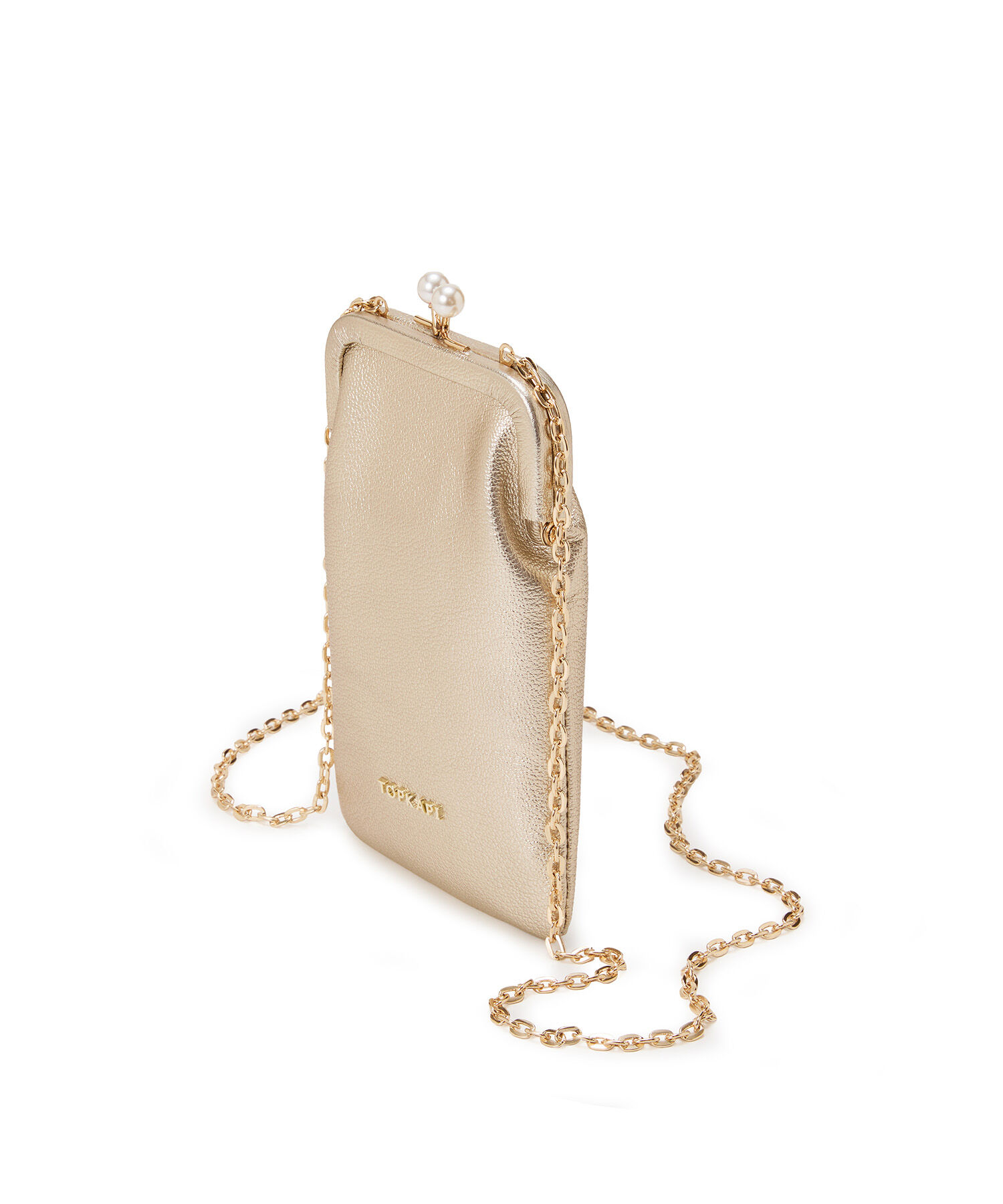 TOPKAPI 「【TOPKAPI】シュリンクレザー パール チェーン ショルダー バッグ / スマホショルダー」|モバイルケース|