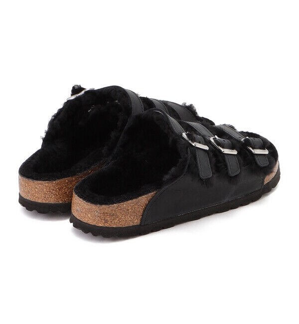 BIRKENSTOCK「【ビルケンシュトック】フロリダ フレッシュ シアリング/ブラック オイルドレザー/サンダル」|サンダル|