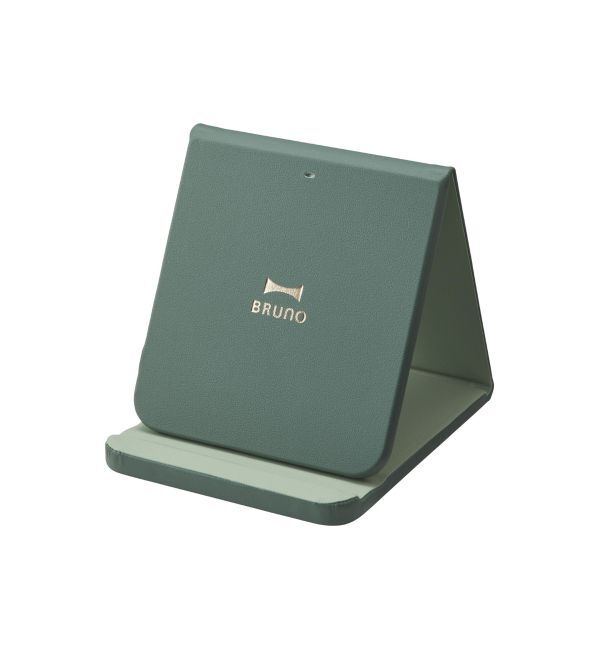BRUNO「ワイヤレスチャージャー 折りたたみスタンド」|電化製品|グリーン
