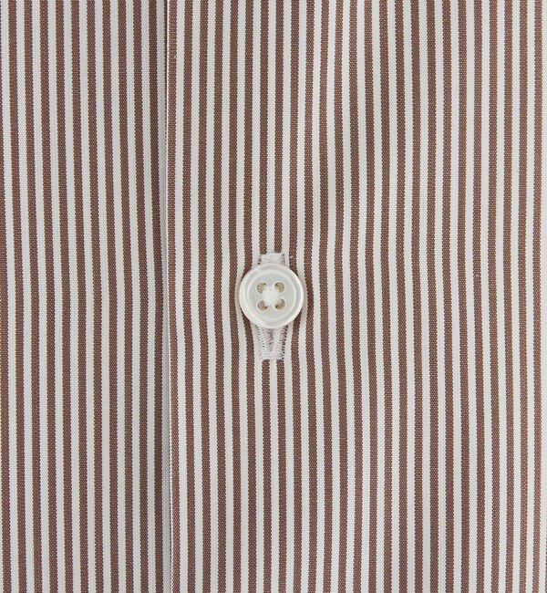 UNITED ARROWS「ブラウン キャンディストライプ ワイドカラー シャツ」|シャツ・ブラウス|