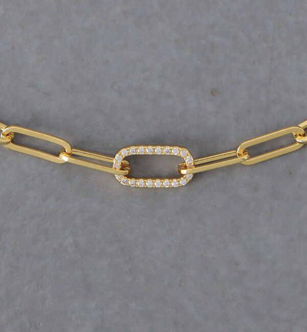 UNITED ARROWS「オーバルパヴェ チェーンネックレス」|ネックレス|