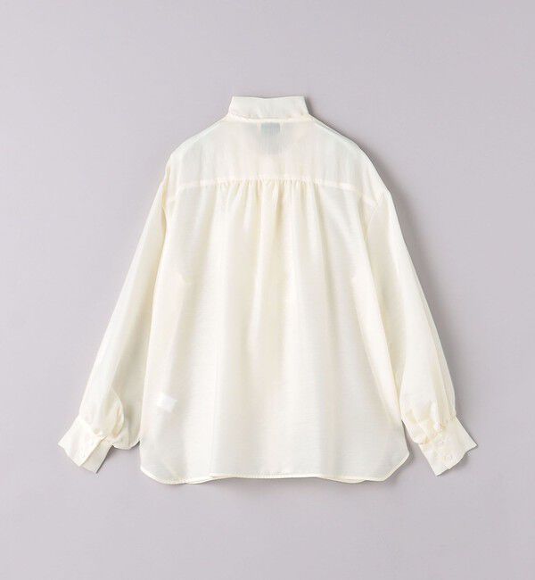 UNITED ARROWS「オーガンジー フリル＆ボウタイ ブラウス」|シャツ・ブラウス|