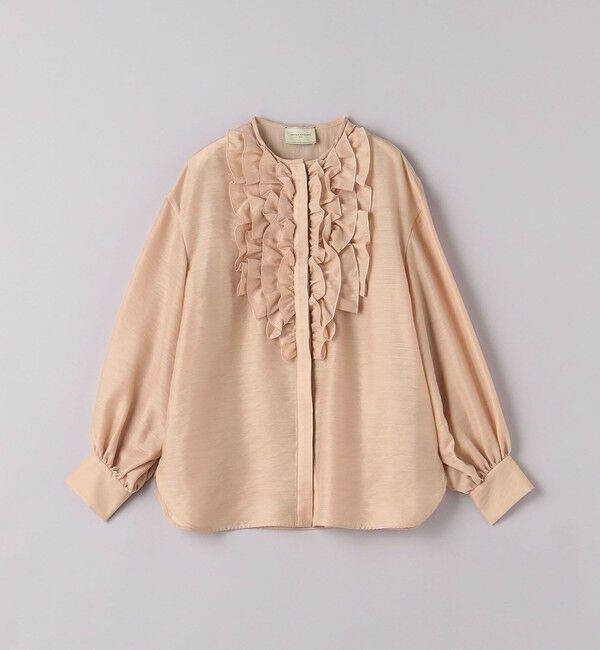 UNITED ARROWS「オーガンジー フリル＆ボウタイ ブラウス」|シャツ・ブラウス|