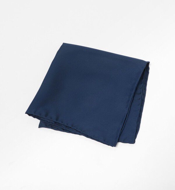 UNITED ARROWS「ツイル カラー チーフ」|ハンカチ|NAVY