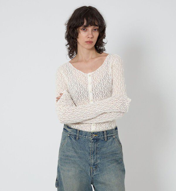 ASTRAET「＜ASTRAET＞レース カーディガン」|カーディガン|