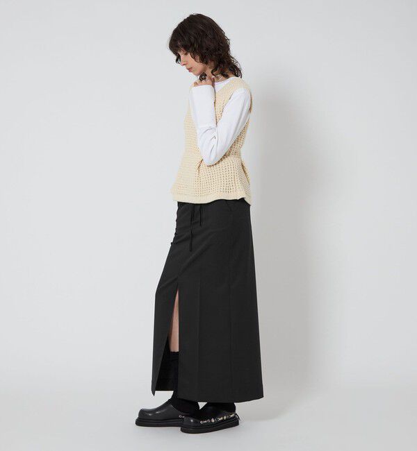 ASTRAET「＜ASTRAET＞ウエストドローコード スリット タイトスカート」|タイト|