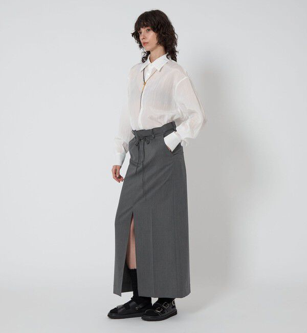ASTRAET「＜ASTRAET＞ウエストドローコード スリット タイトスカート」|タイト|