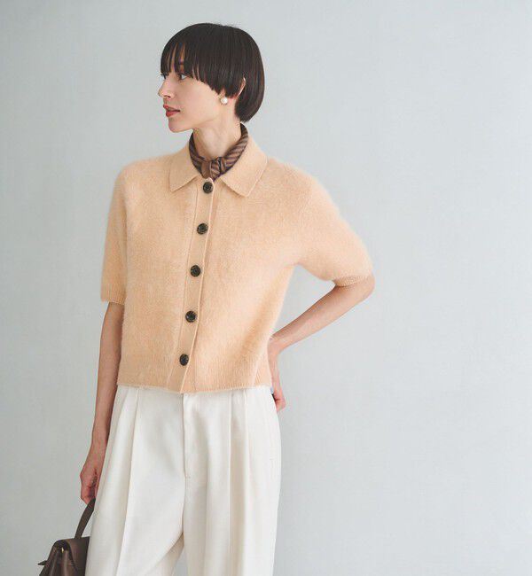 UNITED ARROWS「フォックスカシミヤ ショートスリーブ ポロニット」|ニット・セーター|