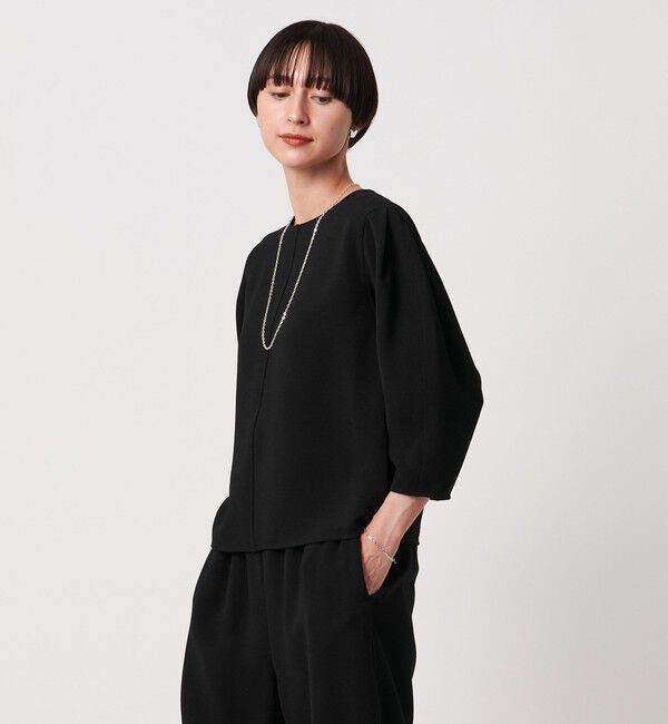 UNITED ARROWS「COMFY Tシャツライク ブラウス‐吸水速乾 UVカット ウォッシャブル‐」|シャツ・ブラウス|BLACK