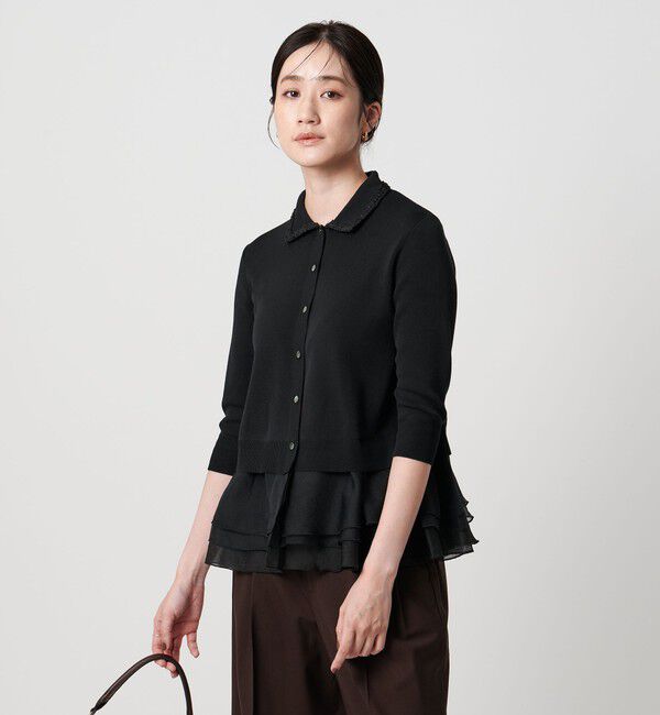 UNITED ARROWS「レディー ポロコンビ ニット ウォッシャブル」|ニット・セーター|