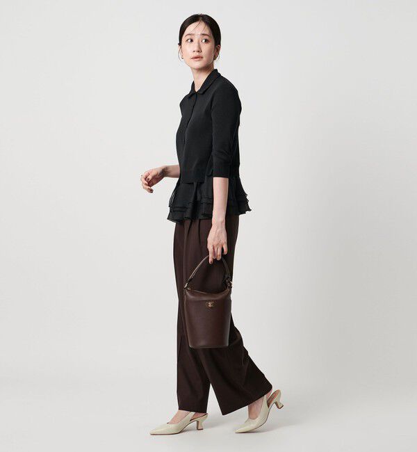 UNITED ARROWS「レディー ポロコンビ ニット ウォッシャブル」|ニット・セーター|