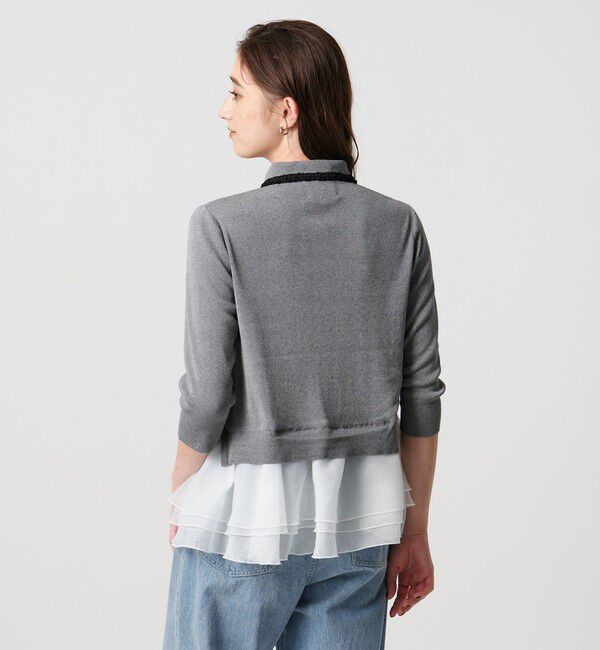 UNITED ARROWS「レディー ポロコンビ ニット ウォッシャブル」|ニット・セーター|