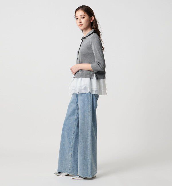 UNITED ARROWS「レディー ポロコンビ ニット ウォッシャブル」|ニット・セーター|