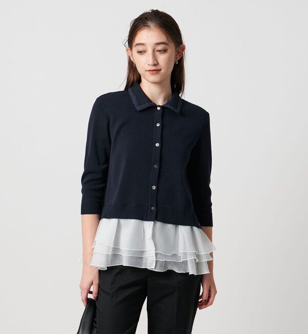 UNITED ARROWS「レディー ポロコンビ ニット ウォッシャブル」|ニット・セーター|