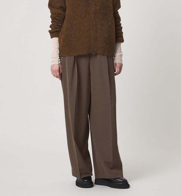 ASTRAET「＜ASTRAET＞ギャバ タック バレルパンツ」|その他|DK.BROWN