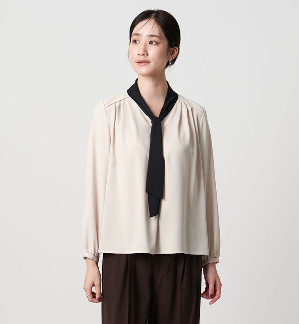 UNITED ARROWS「ボウタイ ロングスリーブ ブラウス‐ウォッシャブル‐」|シャツ・ブラウス|