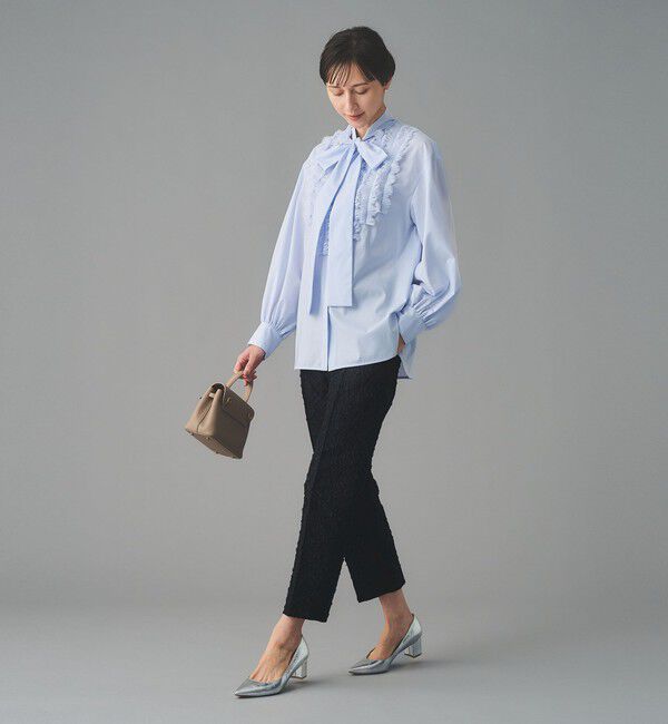 UNITED ARROWS「フラワー カットジャガード テーパードパンツ」|スラックス|