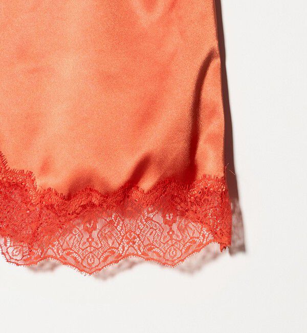 ASTRAET「＜ASTRAET＞サテン レース コンビ キャミソール」|シャツ・ブラウス|