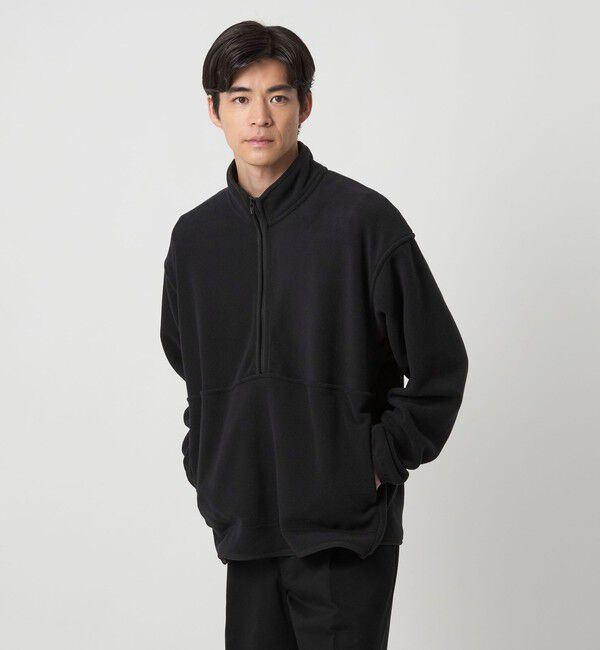 UNITED ARROWS green label relaxing「＜GOAT＞フリース ハーフジップ プルオーバー」|Tシャツ・カットソー|BLACK