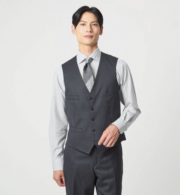 UNITED ARROWS green label relaxing「コットン ヘリンボーン ワイドカラー ドレスシャツ -形態安定-」|シャツ・ブラウス|