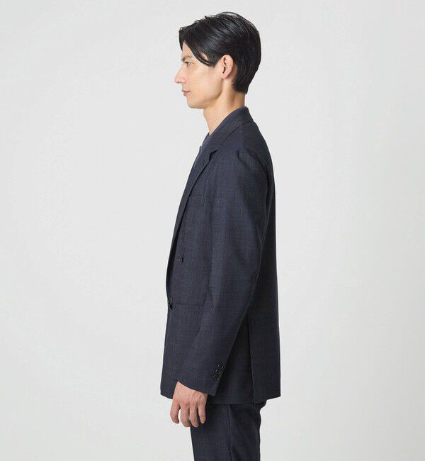 UNITED ARROWS green label relaxing「A+ デニムライク ダブルブレスト 4B スタンダード ジャケット -ウォッシャブル・ストレッチ-」|テーラードジャケット|