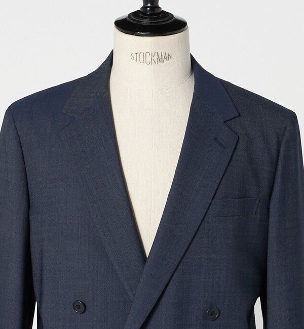 UNITED ARROWS green label relaxing「A+ デニムライク ダブルブレスト 4B スタンダード ジャケット -ウォッシャブル・ストレッチ-」|テーラードジャケット|