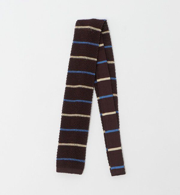 UNITED ARROWS green label relaxing「＜Bleck＞6.5cm ボーダー ニット ネクタイ ニットタイ」|ネクタイ・蝶ネクタイ|DK.BROWN